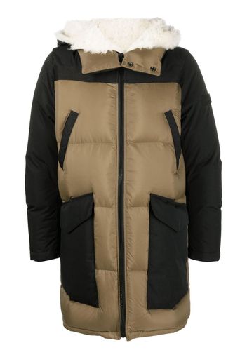 Yves Salomon shearling-lined down-padded coat - Verde