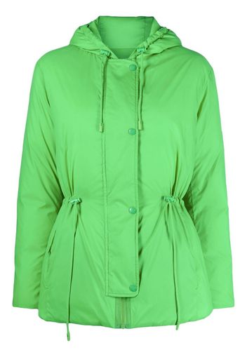 Yves Salomon logo-patch padded jacket - Verde