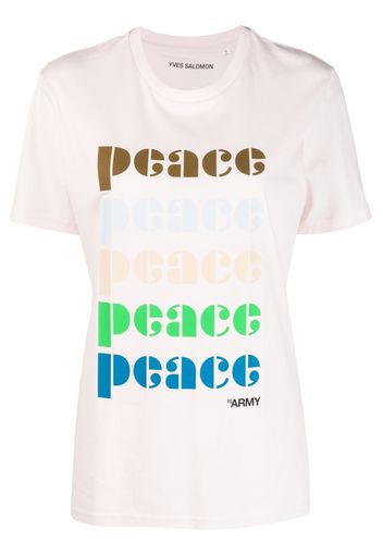 Yves Salomon peace-print organic-cotton T-shirt - Rosa