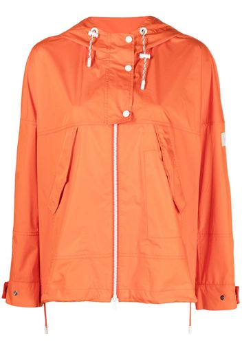 Yves Salomon zip-up hooded parka - Arancione