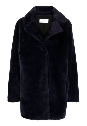 Yves Salomon Manteau Agneau notched-collar coat - Viola