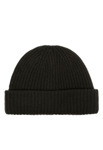 Yves Salomon ribbed wool-cashmere beanie - Verde