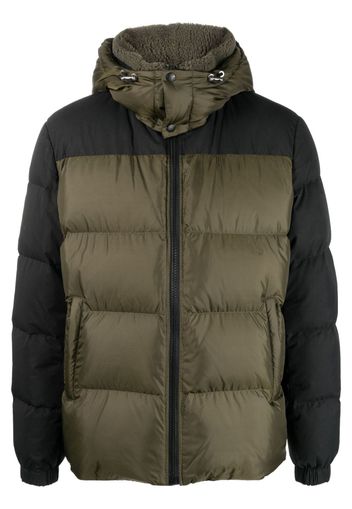 Yves Salomon detachable-hood down jacket - Verde