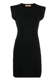 Yves Salomon fine-ribbed sleeveless mini dress - Nero