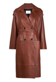 Yves Salomon Trench oversize - Marrone