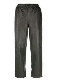 Yves Salomon drawstring-waist lambskin trousers - Verde