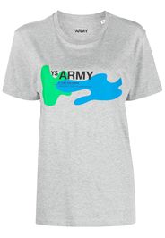 Yves Salomon T-shirt YS Army con stampa grafica - Grigio