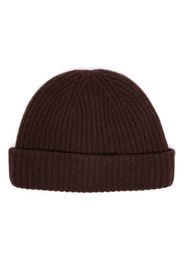 Yves Salomon ribbed wool-cashmere beanie - Marrone