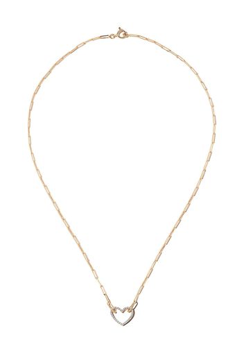 Yvonne Léon YVONN 18K YG .18CT GRY DIA HRT PNDNT - Oro