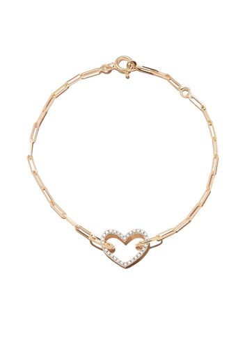 Yvonne Léon 18kt yellow gold Petit Coeur diamond bracelet - Oro