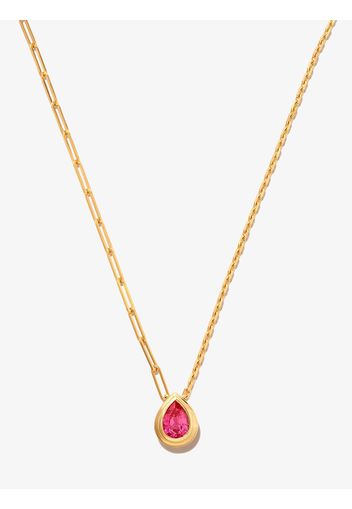 Yvonne Léon 9kt yellow gold crystal necklace - Oro