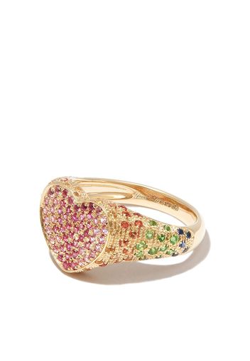 Yvonne Léon 9kt yellow gold diamond signet ring - Giallo