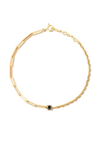 Yvonne Léon 18kt yellow gold mixed chain diamond bracelet - Oro