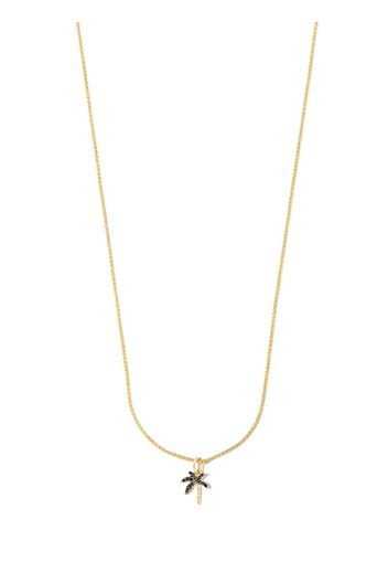 Yvonne Léon 18kt yellow gold diamond palm tree necklace - Oro