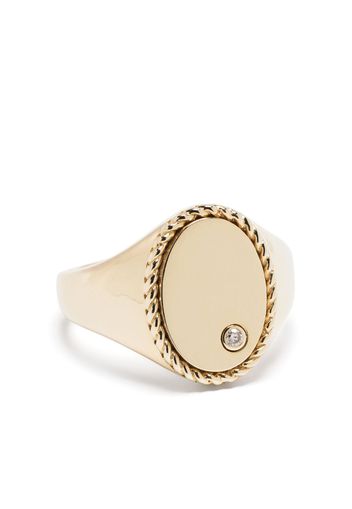 Yvonne Léon 9kt yellow gold Chevalier Oval signet ring - Oro