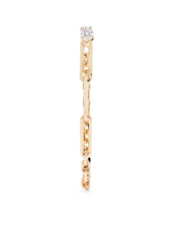 Yvonne Léon 18kt yellow diamond Solitaire chain drop earring - Oro