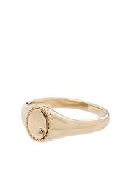 9K yellow gold mini signet ring