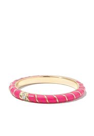 Yvonne Léon 9kt yellow gold Alliance Mini Torsade diamond and enamel ring - Oro