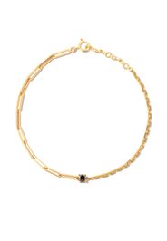 Yvonne Léon 18kt yellow gold mixed chain diamond bracelet - Oro