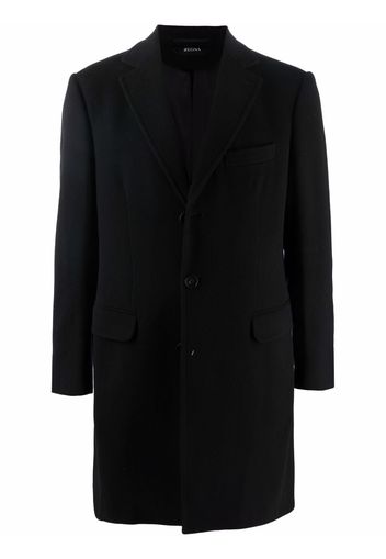 Z Zegna Cappotto midi monopetto - Nero