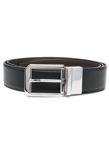 Z Zegna buckle-fastening leather belt - Nero