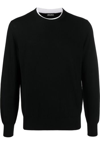 Z Zegna wool crew-neck jumper - Nero