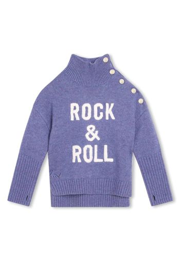 Zadig & Voltaire Kids Maglione con stampa - Viola