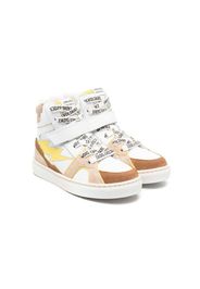 Zadig & Voltaire Kids logo-lace hi-top sneakers - Bianco