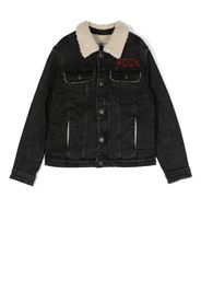 Zadig & Voltaire Kids faux-shearling denim jacket - Nero