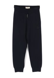 Zadig & Voltaire Kids high-waisted knitted track pants - Blu