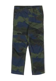 Zadig & Voltaire Kids Pantaloni dritti con stampa camouflage - Blu