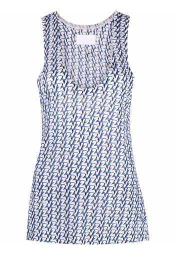 Zadig&Voltaire Lee monogram-print tank top - Blu