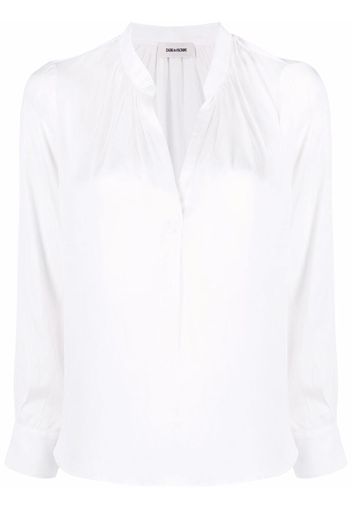 Zadig&Voltaire V-neck satin-finish blouse - Bianco