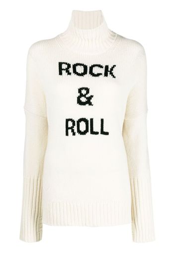 Zadig&Voltaire Rock & Roll intarsia-knit roll-neck jumper - Toni neutri