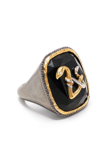 Zadig&Voltaire logo plaque ring - Argento