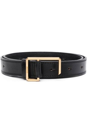 Zadig&Voltaire engraved-logo buckle leather belt - Nero