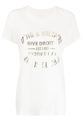 Zadig&Voltaire Walk foil-print T-shirt - Bianco