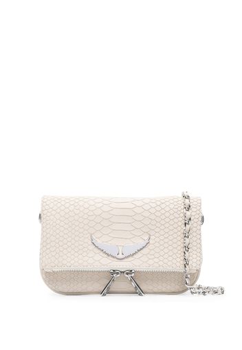 Zadig&Voltaire small croc-embossed crossbody bag - Toni neutri