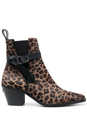 Zadig&Voltaire Stivaletti leopardati Tyler 60mm - Marrone