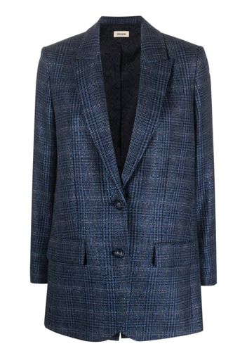 Zadig&Voltaire check-pattern wool blazer - Blu