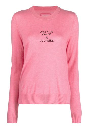 Zadig&Voltaire Miss Cashmere embroidered jumper - Rosa