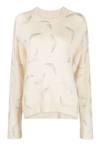 Zadig&Voltaire Markus wings-embellished cashmere jumper - Toni neutri