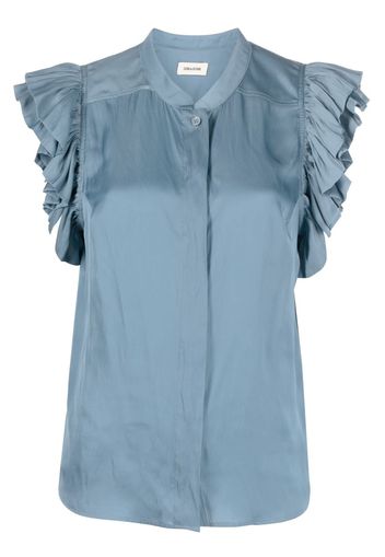 Zadig&Voltaire ruffled-sleeve blouse - Blu