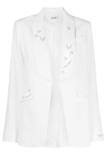 Zadig&Voltaire Blazer con strass - Bianco