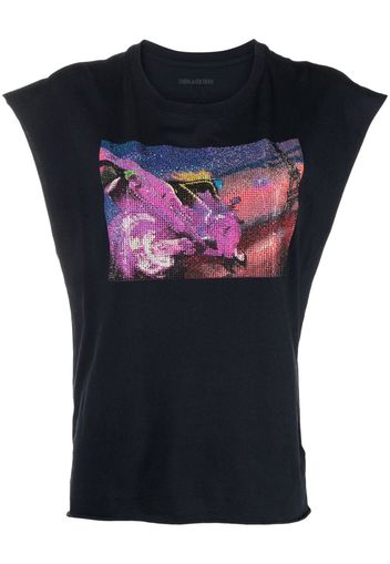 Zadig&Voltaire T-shirt Cecilia con stampa grafica - Blu