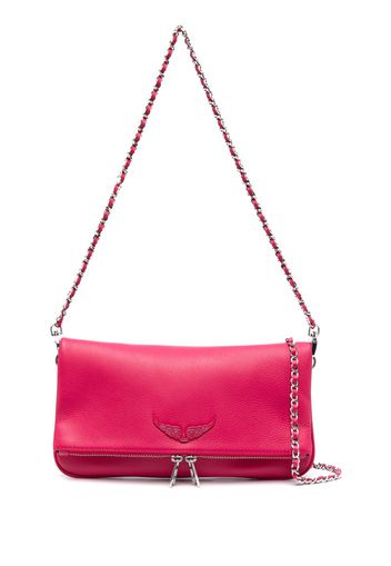 Zadig&Voltaire logo-plaque leather shoulder bag - Rosa