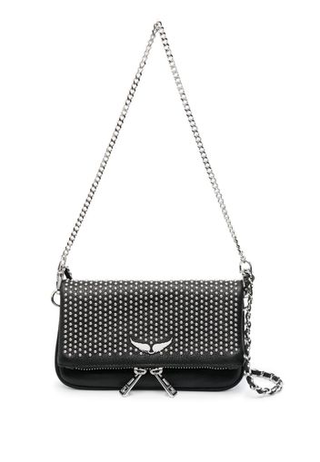 Zadig&Voltaire Rock studded leather crossbody bag - Nero