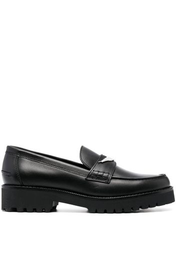 Zadig&Voltaire wings-plaque leather loafers - Nero