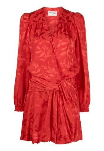 Zadig&Voltaire V-neck wrap minidress - Rosso