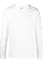 Zadig&Voltaire T-shirt a maniche lunghe Monastir Rock - Bianco